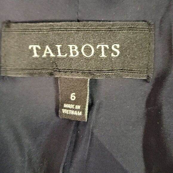 Talbots Navy blue jacket Covered Buttons, Size 6 - Picture 3 of 4